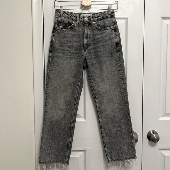 Topshop grey high waist jeans W24 L30 - Picture 1 of 6